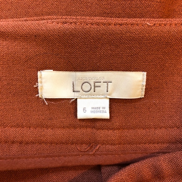 Rust Colored Loft Pencil Skirt - Picture 4 of 5